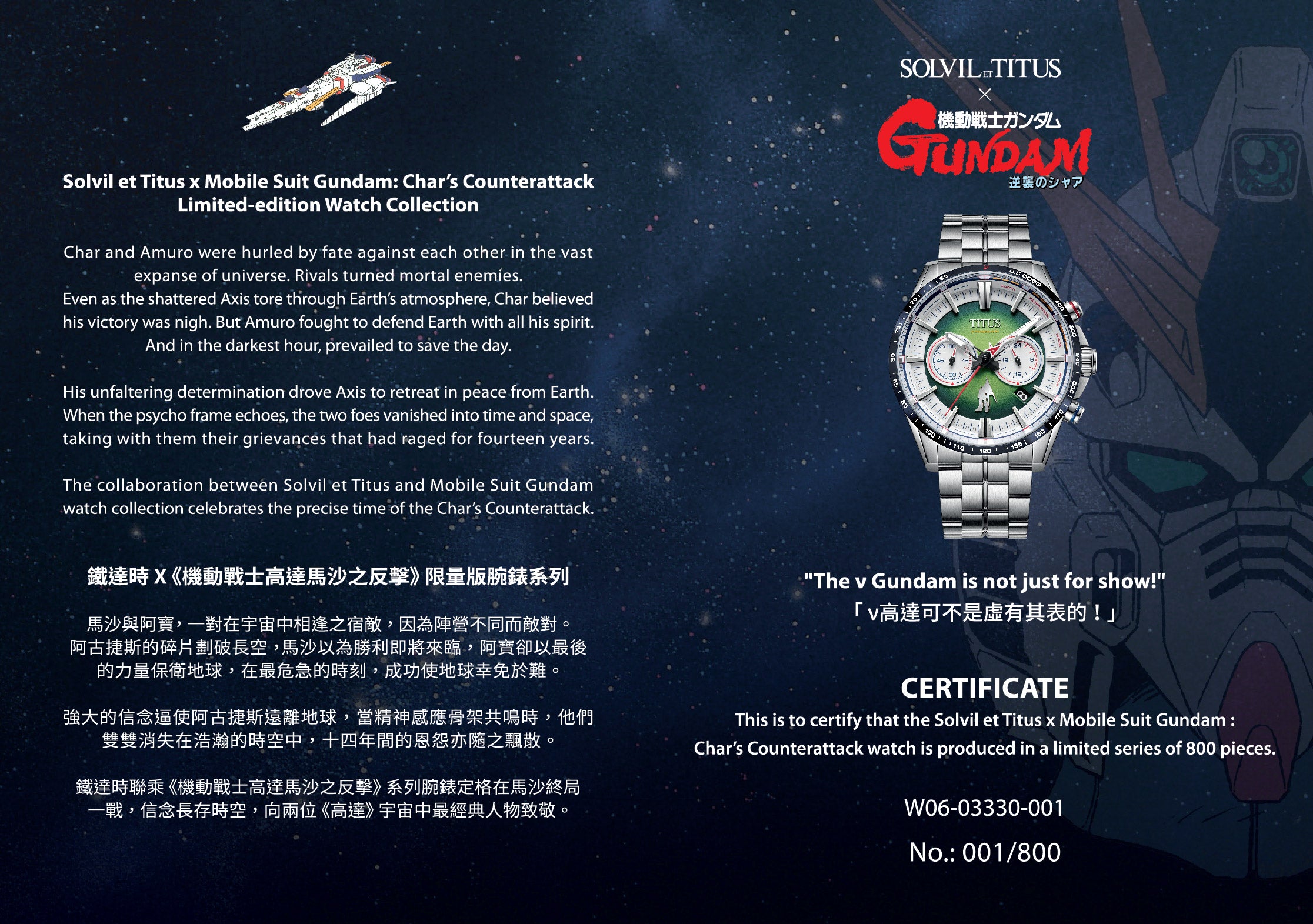 Solvil et Titus x Mobile Suit Gundam v Gundam W06 03330 001 Limited Edition City Chain City Chain Singapore