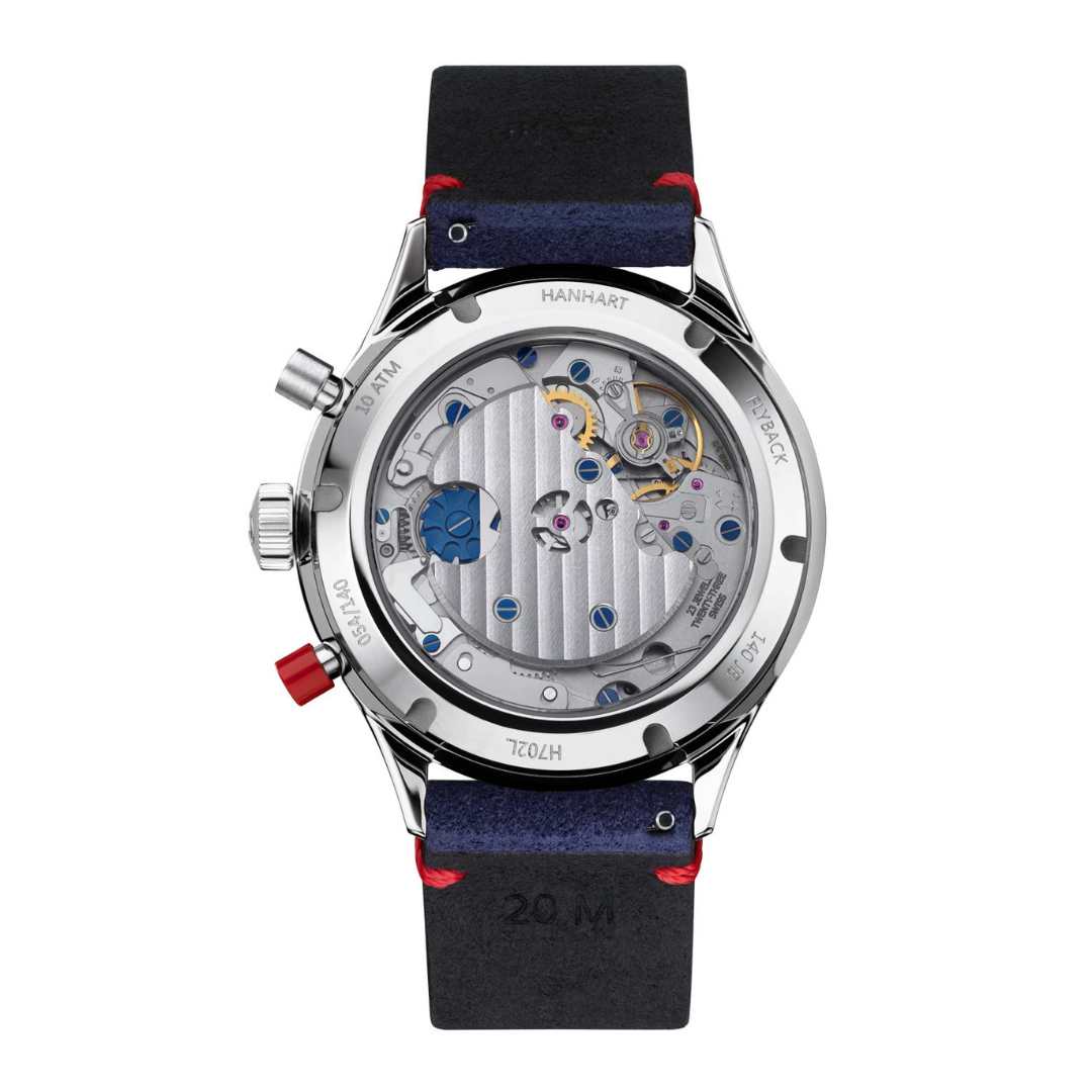 HANHART RED X BLUE TWIN SET LIMITED EDITION H702L.270-0310 MEN WATCH