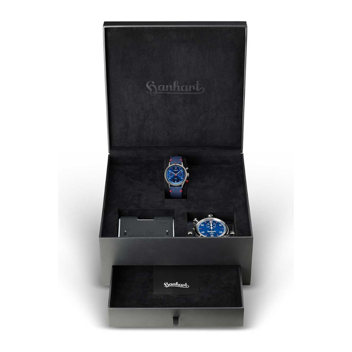 HANHART RED X BLUE TWIN SET LIMITED EDITION H702L.270-0310 MEN WATCH