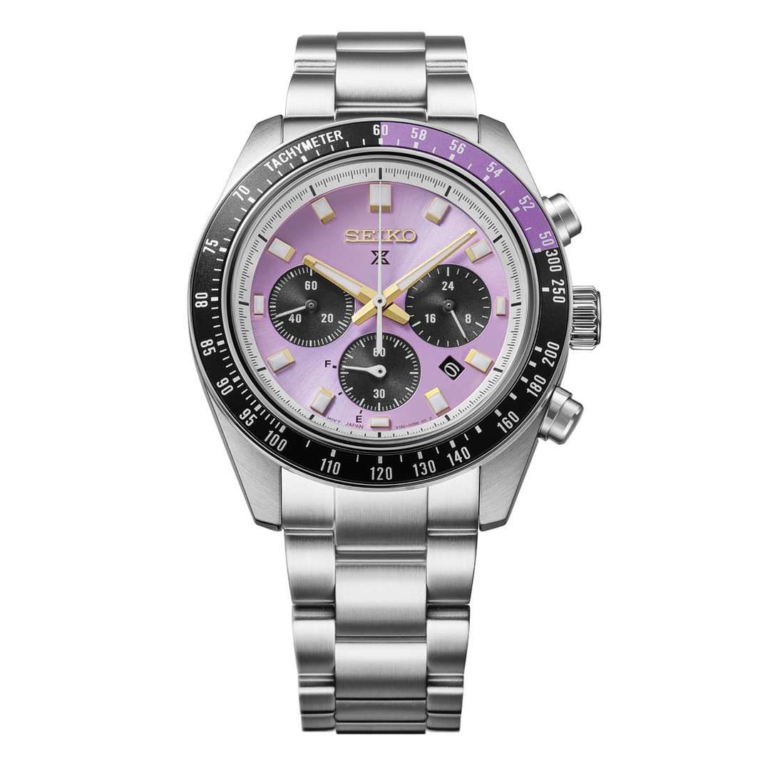 SEIKO PROSPEX HBJ005P1 SPEEDTIMER "EDO PURPLE" 145TH ANNIVERSARY LIMITED EDITION MEN WATCH
