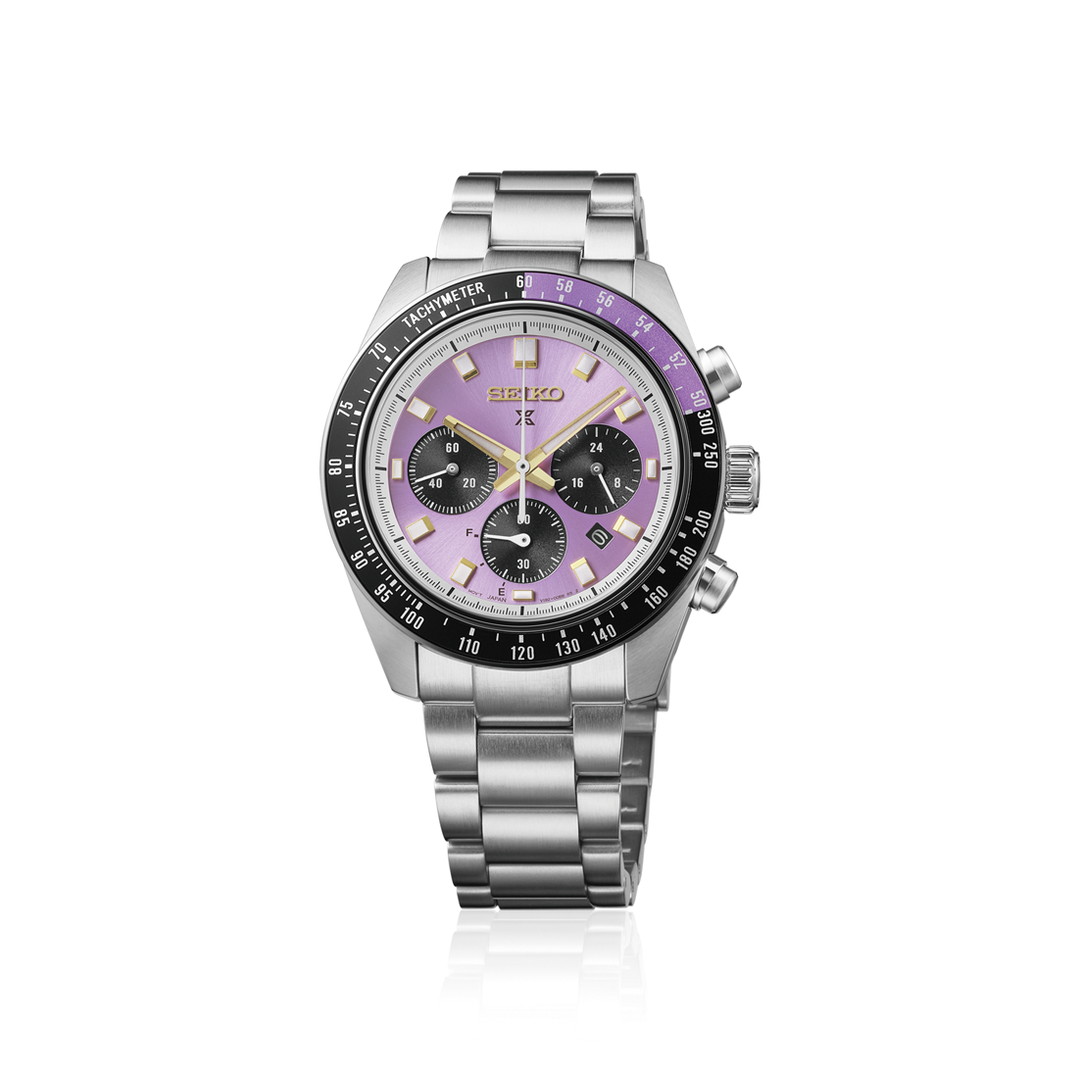 SEIKO PROSPEX HBJ005P1 SPEEDTIMER "EDO PURPLE" 145TH ANNIVERSARY LIMITED EDITION MEN WATCH