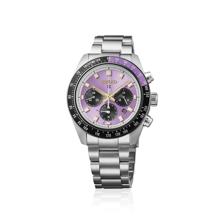 SEIKO PROSPEX HBJ005P1 SPEEDTIMER "EDO PURPLE" 145TH ANNIVERSARY LIMITED EDITION MEN WATCH