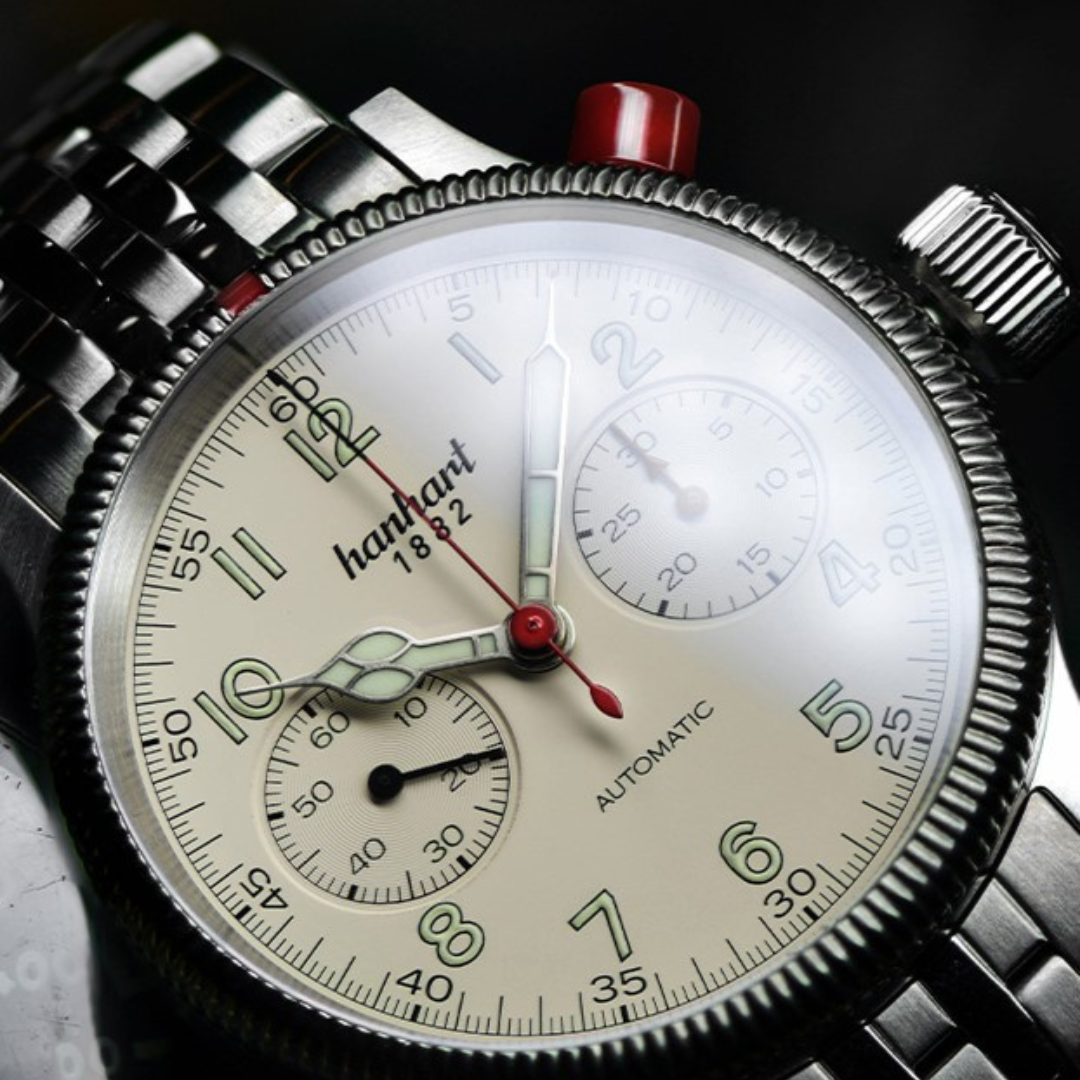 HANHART PIONEER MK I 714.200-6428 STAINLESS STEEL MEN WATCH