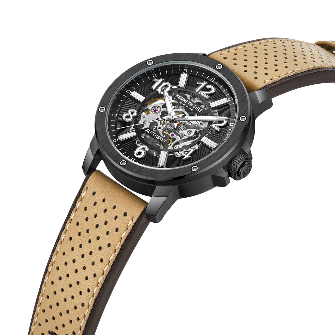 KENNETH COLE KCWGE0013105 AUTOMATIC 3 HANDS BROWN MEN WATCH