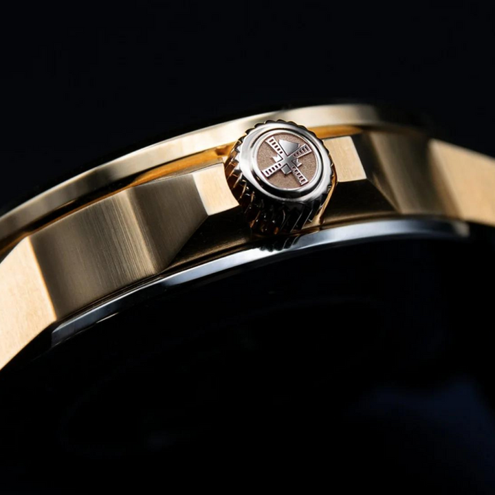 MÜHLE-GLASHÜTTE 29ER BIG BRONZE EDITION 1994 M1-25-32-1994-CB AUTOMATIC MÜHLE BLUE CANVAS STRAP MEN WATCH