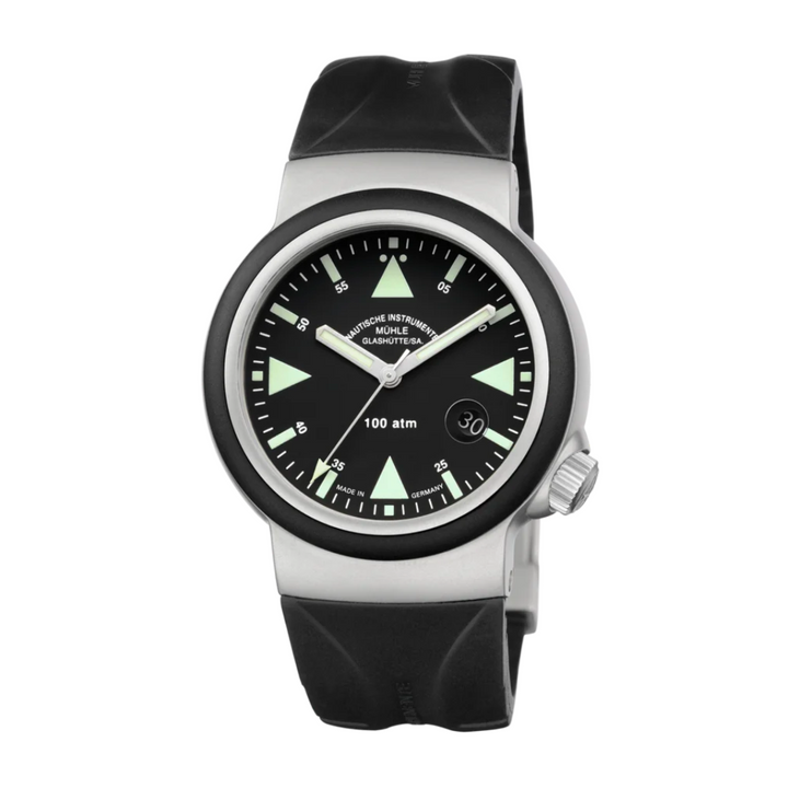 MÜHLE-GLASHÜTTE S.A.R. RESCUE-TIMER M1-41-03-KB AUTOMATIC RUBBER STRAP MEN WATCH