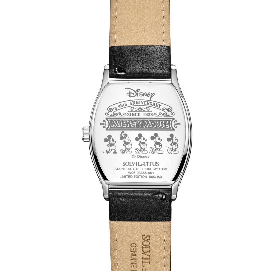 SOLVIL ET TITUS MICKEY MOUSE 95TH ANNIVERSARY W06-03355-001 MULTI-FUNCTION LEATHER MEN WATCH