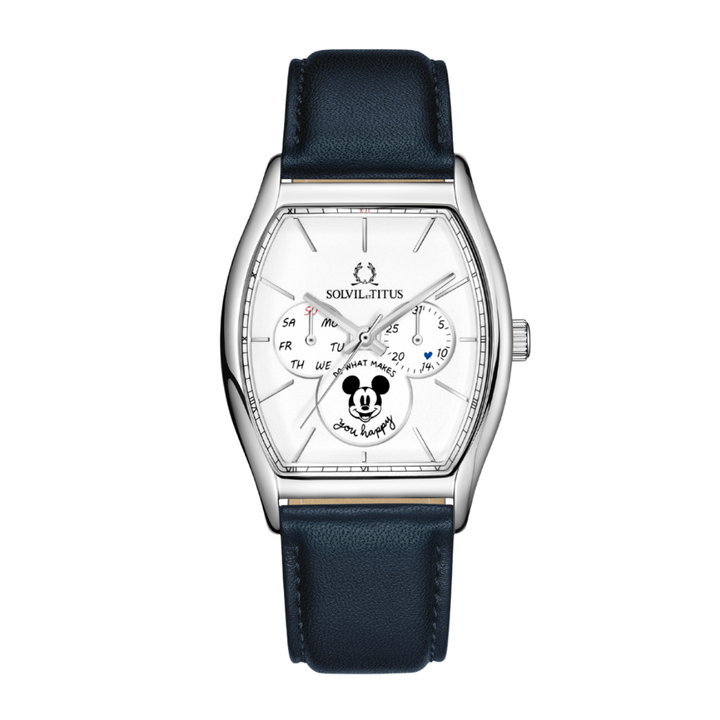 SOLVIL ET TITUS MICKEY MOUSE VALENTINE'S DAY LIMITED EDITION MULTI-FUNCTION LEATHER MEN WATCH W06-03357-001