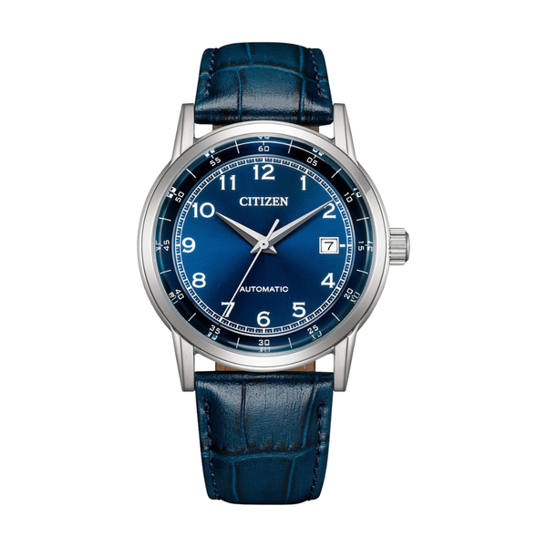 Citizen NJ0210-13L blue dial 40mm automatic Caliber 8210 leather strap 50m
