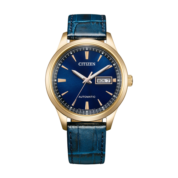 Citizen NY4063-01L 40mm automatic Caliber 8200 day-date calf leather strap 50m