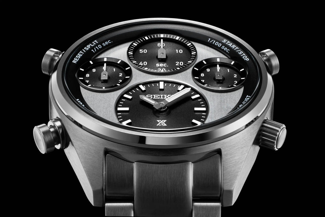 SEIKO PROSPEX SFJ001P1 ONE HUNDREDTH OF A SECOND SPEEDTIMER SOLAR CHRONOGRAPH MEN WATCH