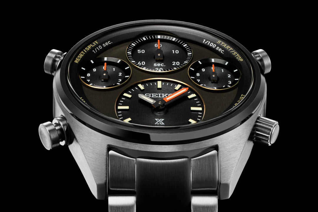 SEIKO PROSPEX SFJ005P1 LIMITED EDITION ONE HUNDREDTH OF A SECOND SPEEDTIMER SOLAR CHRONOGRAPH MEN WATCH
