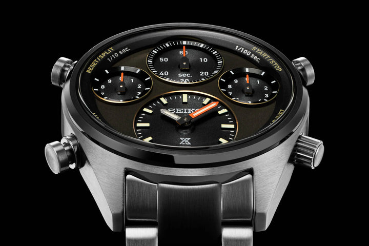 SEIKO PROSPEX SFJ005P1 LIMITED EDITION ONE HUNDREDTH OF A SECOND SPEEDTIMER SOLAR CHRONOGRAPH MEN WATCH