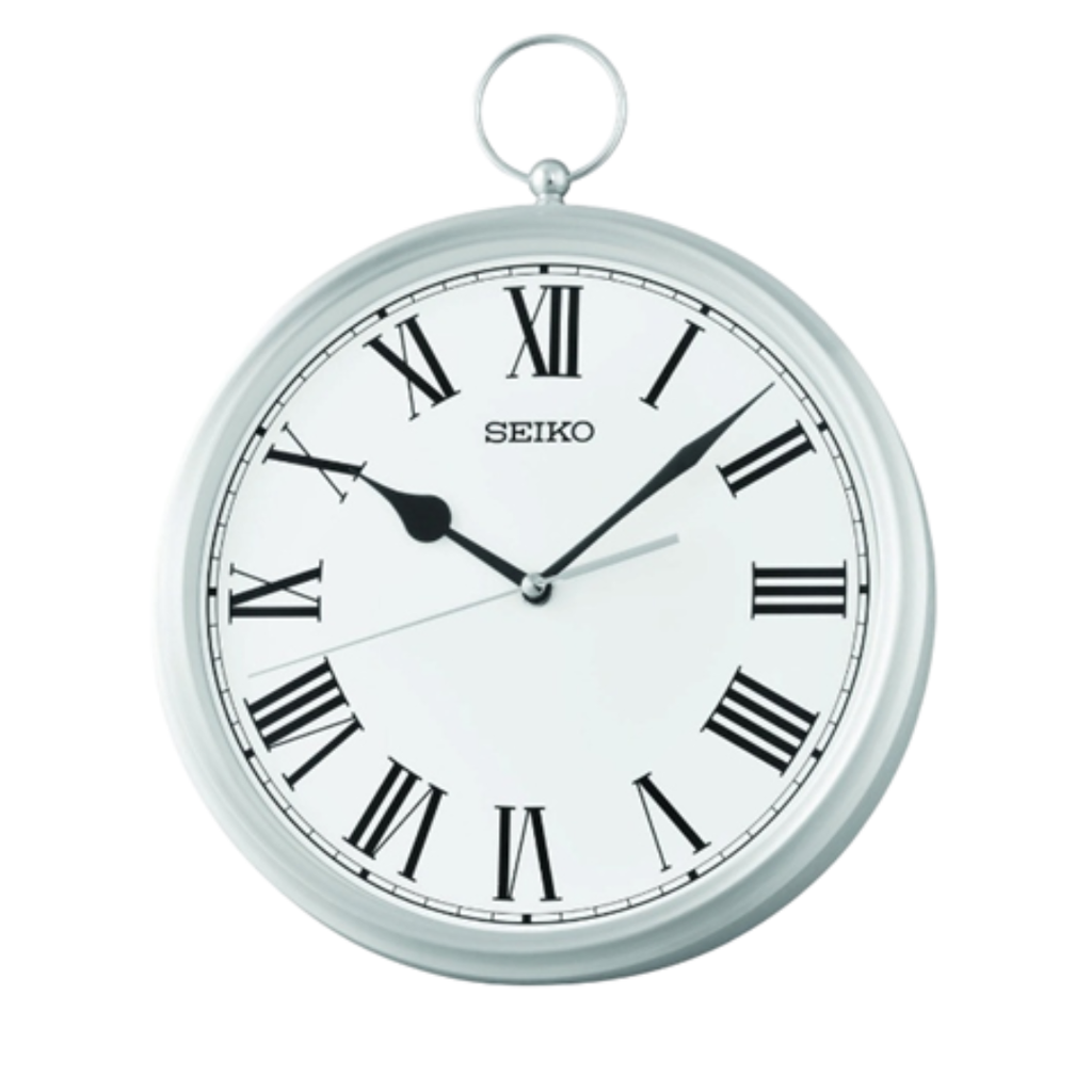 SEIKO 掛時計 クォーツ レトロ直径35cm Seiko QXA850S Silver Pocket Watch Style Wall Clock | Roman