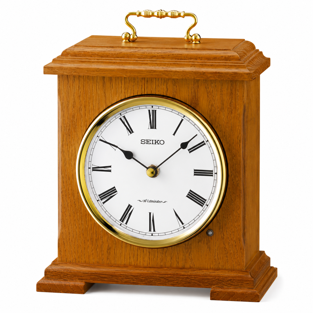 QXW252B Seiko Desk & Table Wooden Clock 18 Melody | City Chain