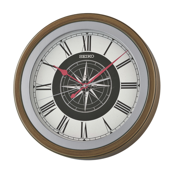 Seiko QXA844B Wall Clock with Wood Finish | City Chain – City