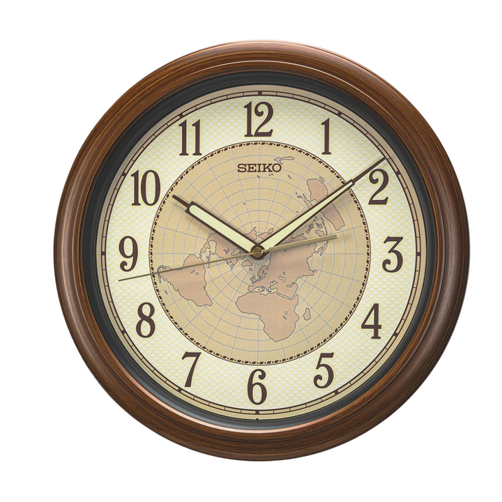 SEIKO WORLD MAP WALL CLOCK QXA825B