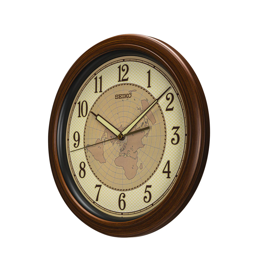 SEIKO WORLD MAP WALL CLOCK QXA825B