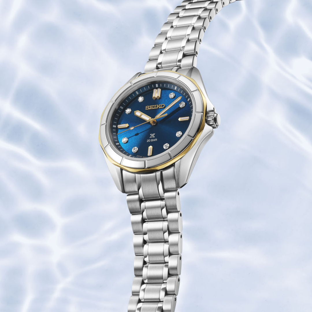 SEIKO PROSPEX SUR620J1 MARINE SPORTS DIAMOND-SET QUARTZ ANALOG WOMEN WATCH