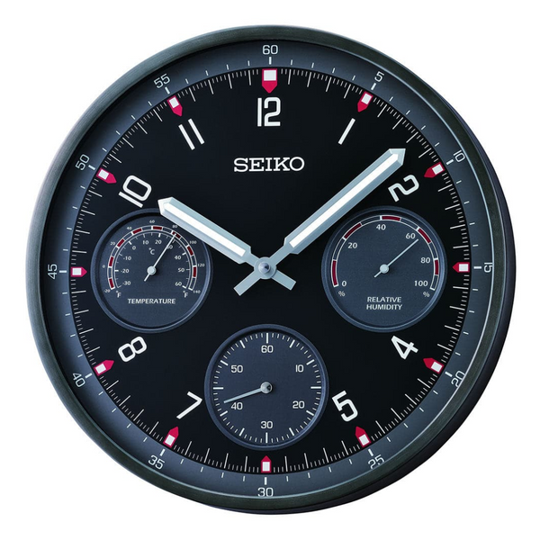 Seiko QXA823K Wall Clock with Thermometer | City Chain – City