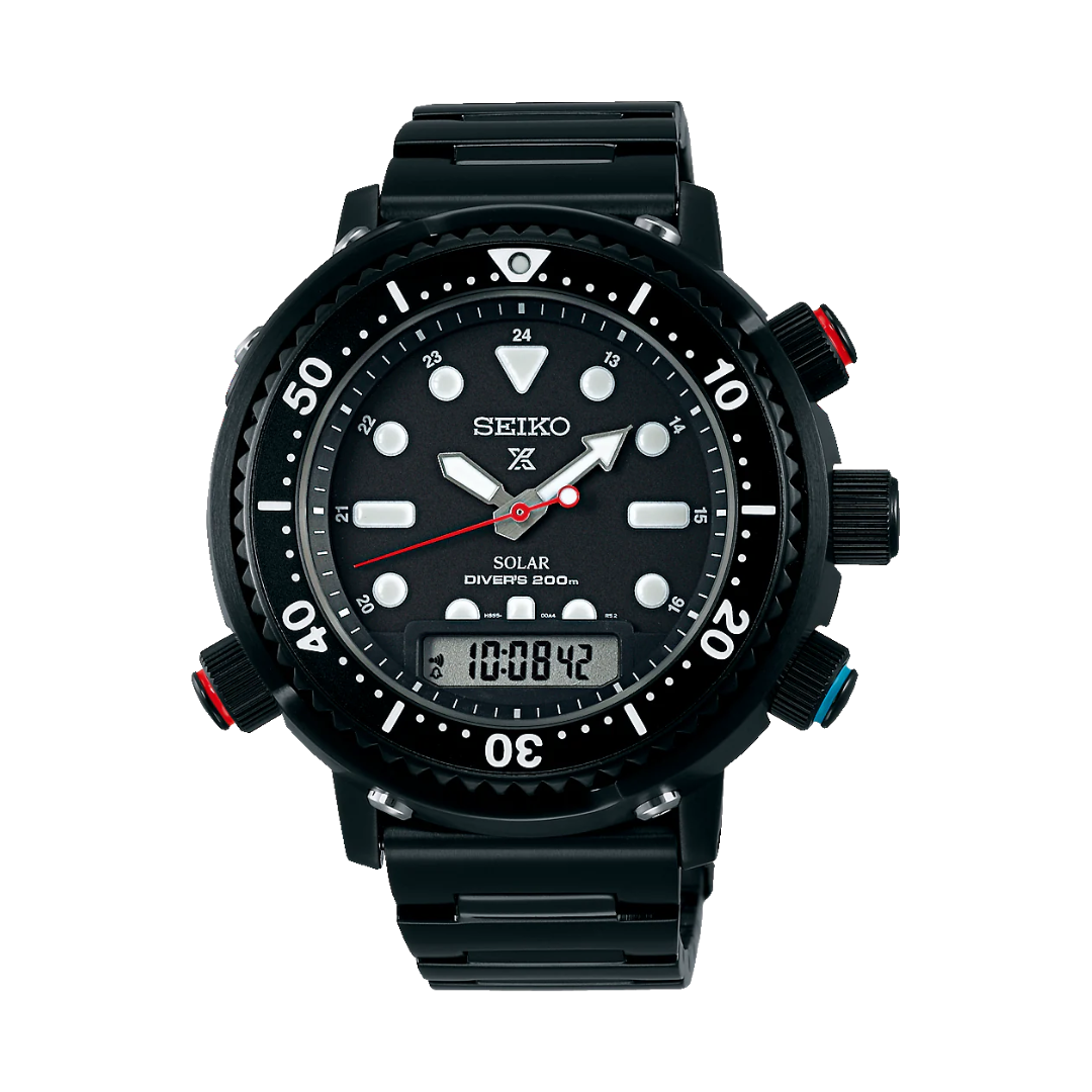 SEIKO PROSPEX SNJ037P1 LIMITED EDITION "COMMANDER ARNIE" SOLAR HYBRID DIVER'S 40TH ANNIVERSARY MEN WATCH