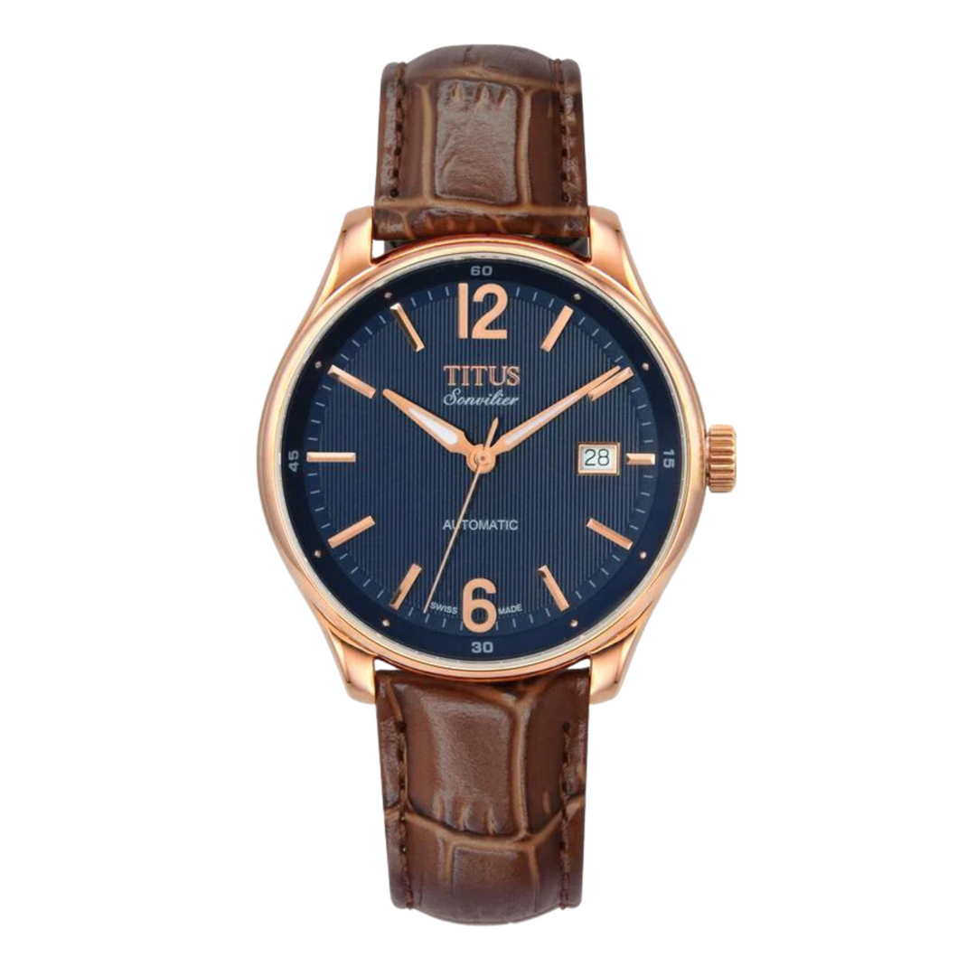 Mens leather wrist watch hotsell