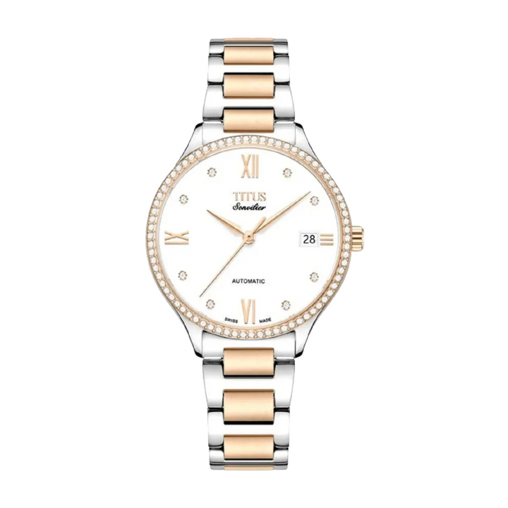 SOLVIL ET TITUS SONVILIER W06-03116-003 3 HANDS DATE AUTOMATIC WOMEN WATCH