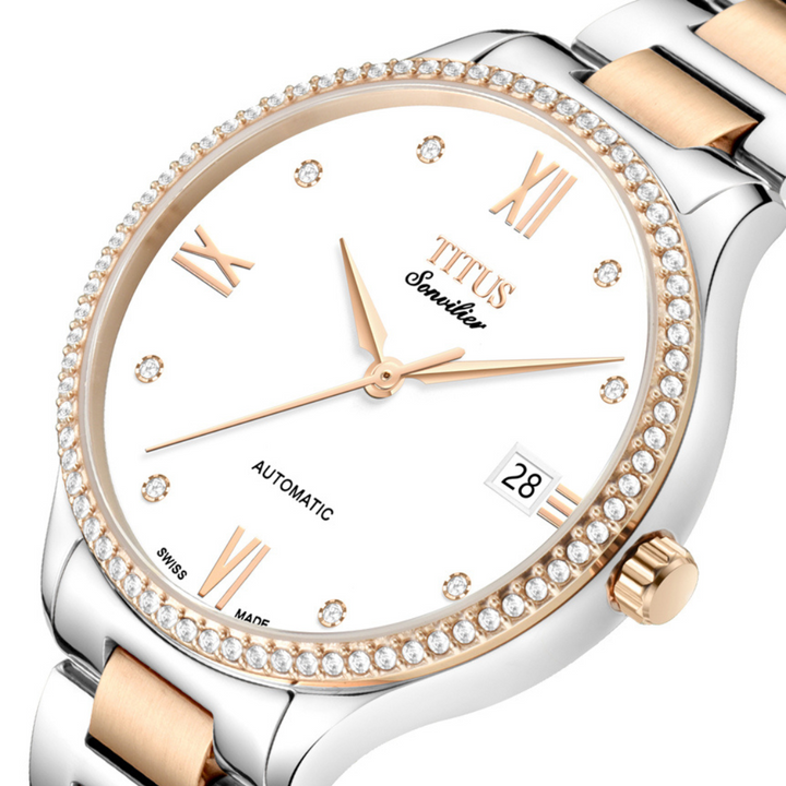 SOLVIL ET TITUS SONVILIER W06-03116-003 3 HANDS DATE AUTOMATIC WOMEN WATCH