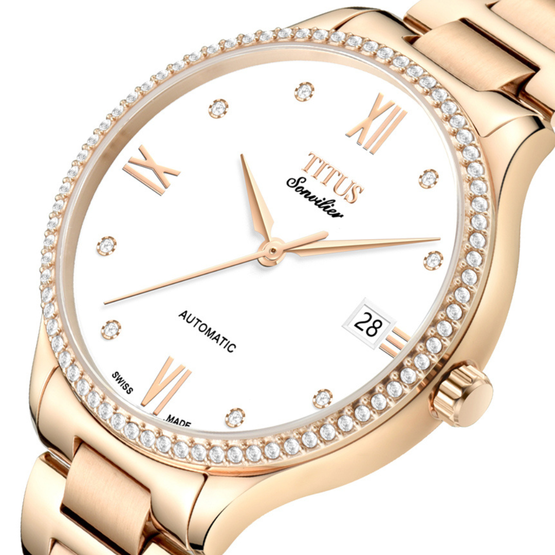 SOLVIL ET TITUS SONVILIER W06-03116-004 3 HANDS DATE AUTOMATIC WOMEN WATCH