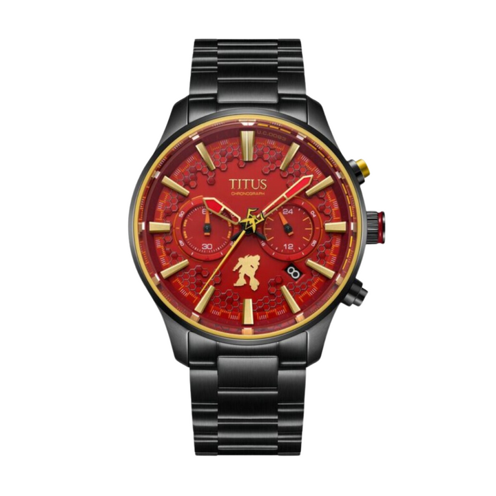 SOLVIL ET TITUS X MOBILE SUIT GUNDAM 'SAZABI' W06-03329-001 LIMITED EDITION SABER CHRONOGRAPH QUARTZ MEN WATCH