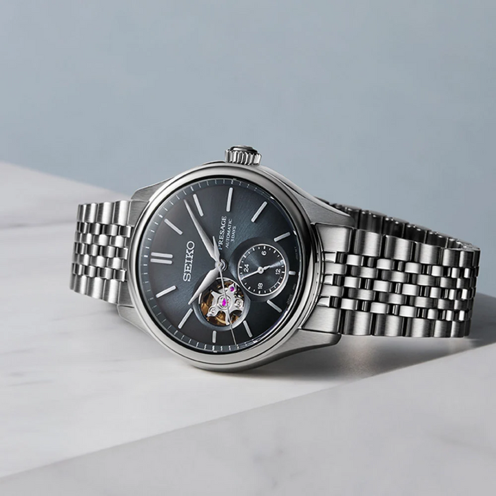 SEIKO PRESAGE SPB527J1 CLASSIC SERIES OPEN HEART AUTOMATIC MEN WATCH