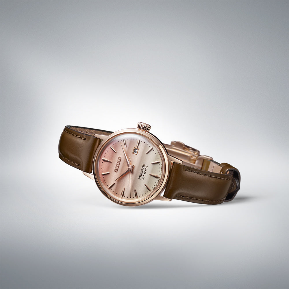 SEIKO PRESAGE SRE014J1 'PINKY TWILIGHT' COCKTAIL TIME LIMITED EDITION WOMEN WATCH