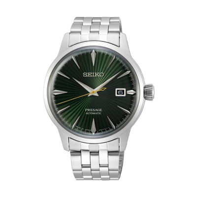 Seiko Presage SRPE15J1 Mockingbird green sunburst dial 4R35 automatic box Hardlex Made in Japan