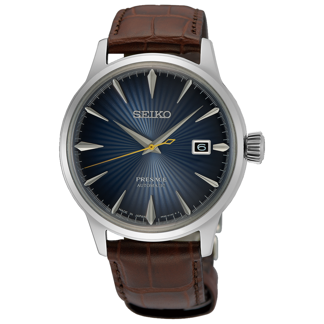 SEIKO PRESAGE SRPK15J1 ‘MIDNIGHT BLUE MOON’ PRESAGE COCKTAIL TIME AUTOMATIC MEN WATCH