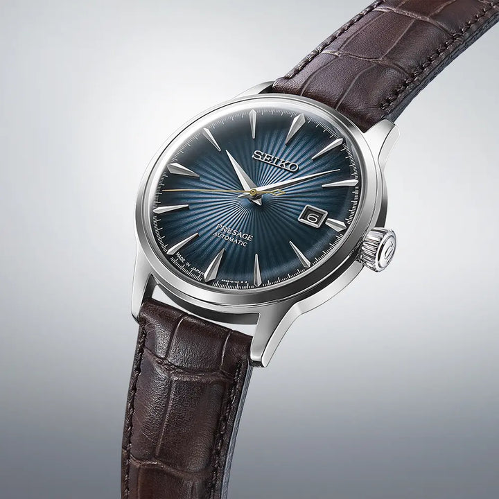 SEIKO PRESAGE SRPK15J1 ‘MIDNIGHT BLUE MOON’ PRESAGE COCKTAIL TIME AUTOMATIC MEN WATCH