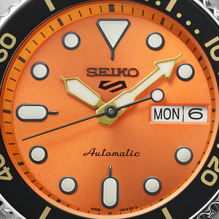 SEIKO 5 SPORTS SRPK35K1 SKX MIDI ORANGE MEN WATCH