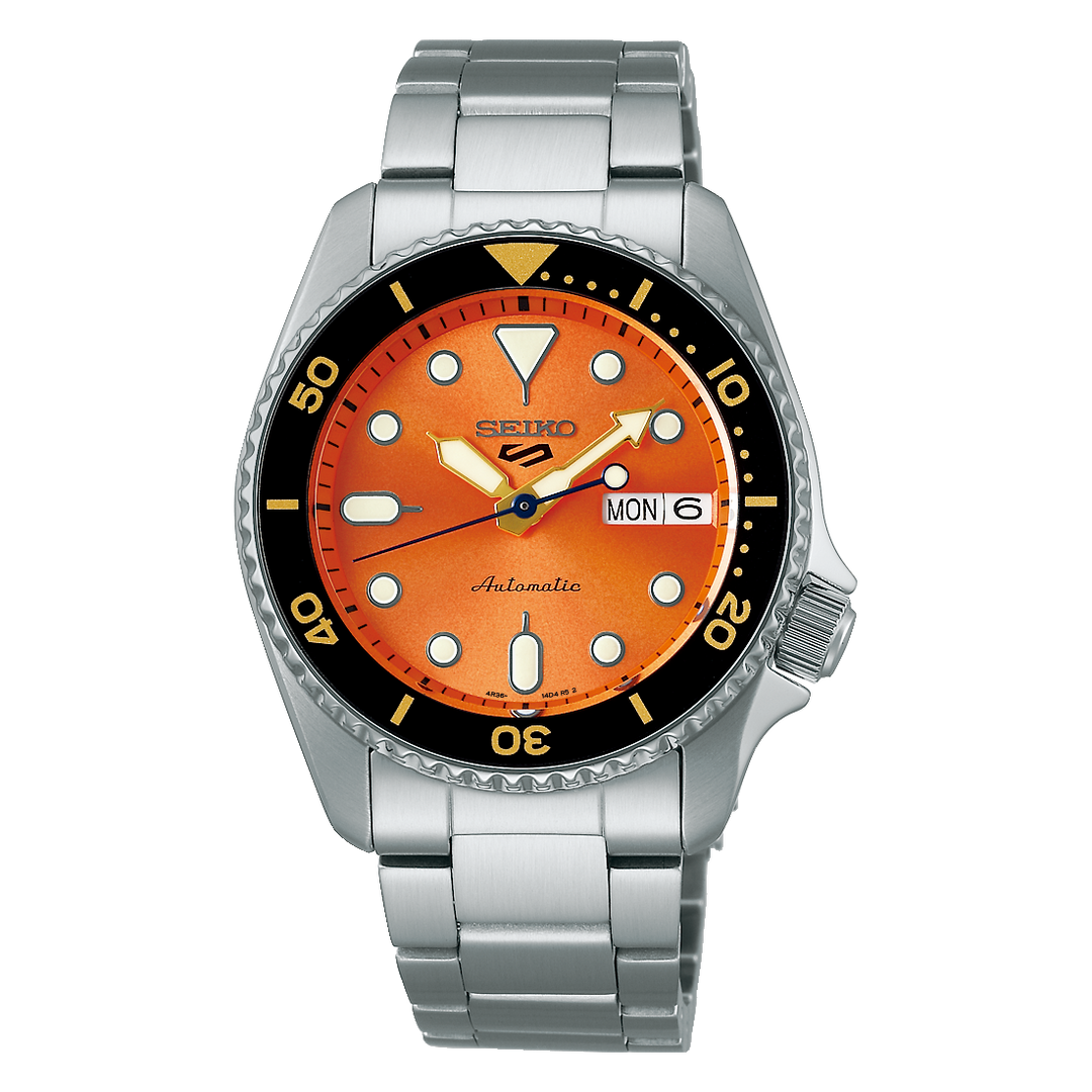 SEIKO 5 SPORTS SRPK35K1 SKX MIDI ORANGE MEN WATCH