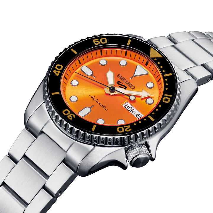 SEIKO 5 SPORTS SRPK35K1 SKX MIDI ORANGE MEN WATCH