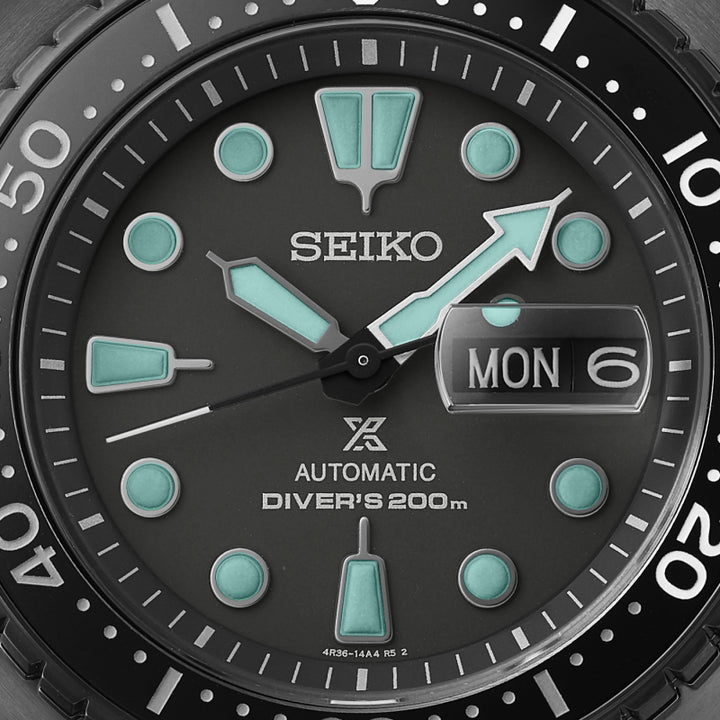 SEIKO PROSPEX SRPK43K1 BLACK SERIES NIGHT VISION TURTLE DIVER MEN WATCH