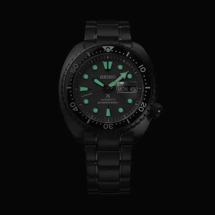 SEIKO PROSPEX SRPK43K1 BLACK SERIES NIGHT VISION TURTLE DIVER MEN WATCH
