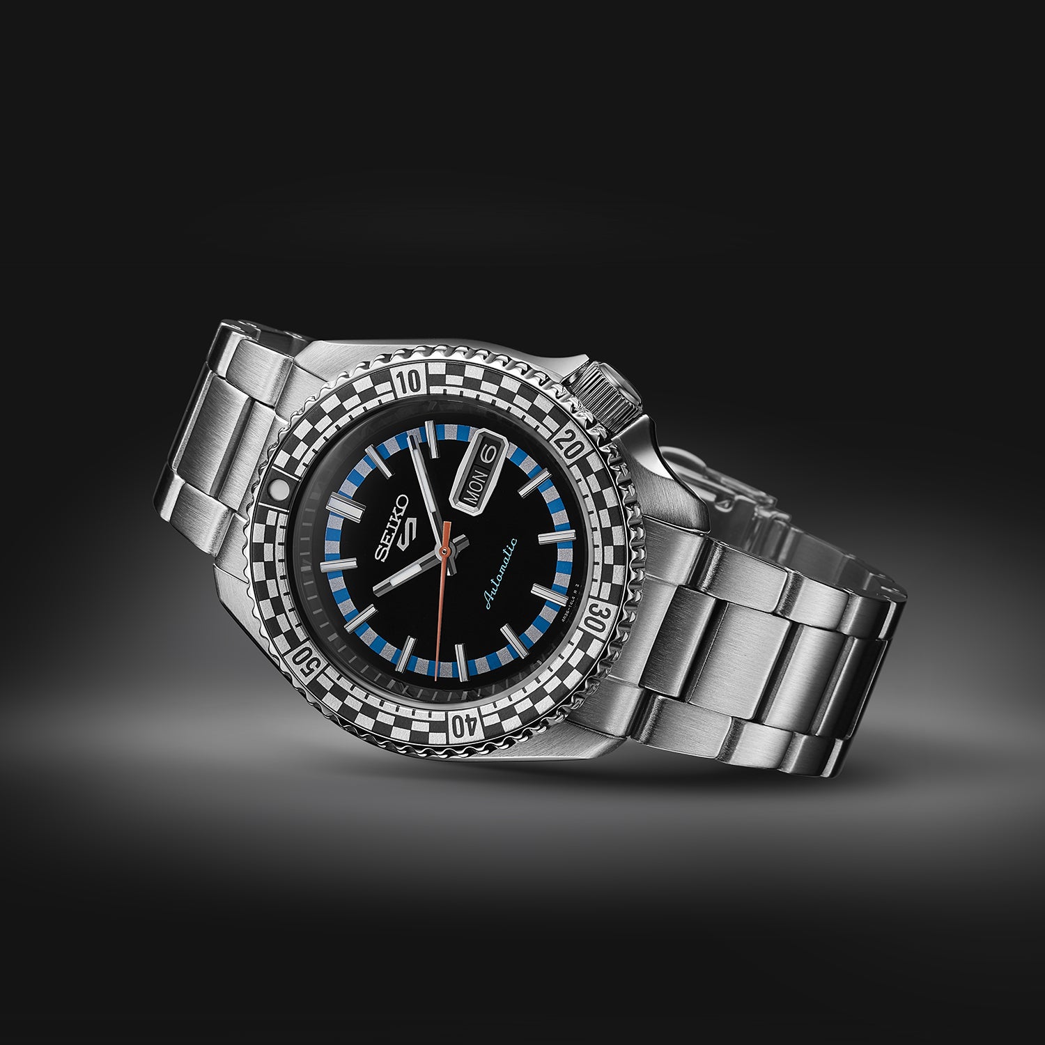 SEIKO 5 SPORTS SRPK67K1 SPECIAL EDITION BLACK AND WHITE 'CHECKER