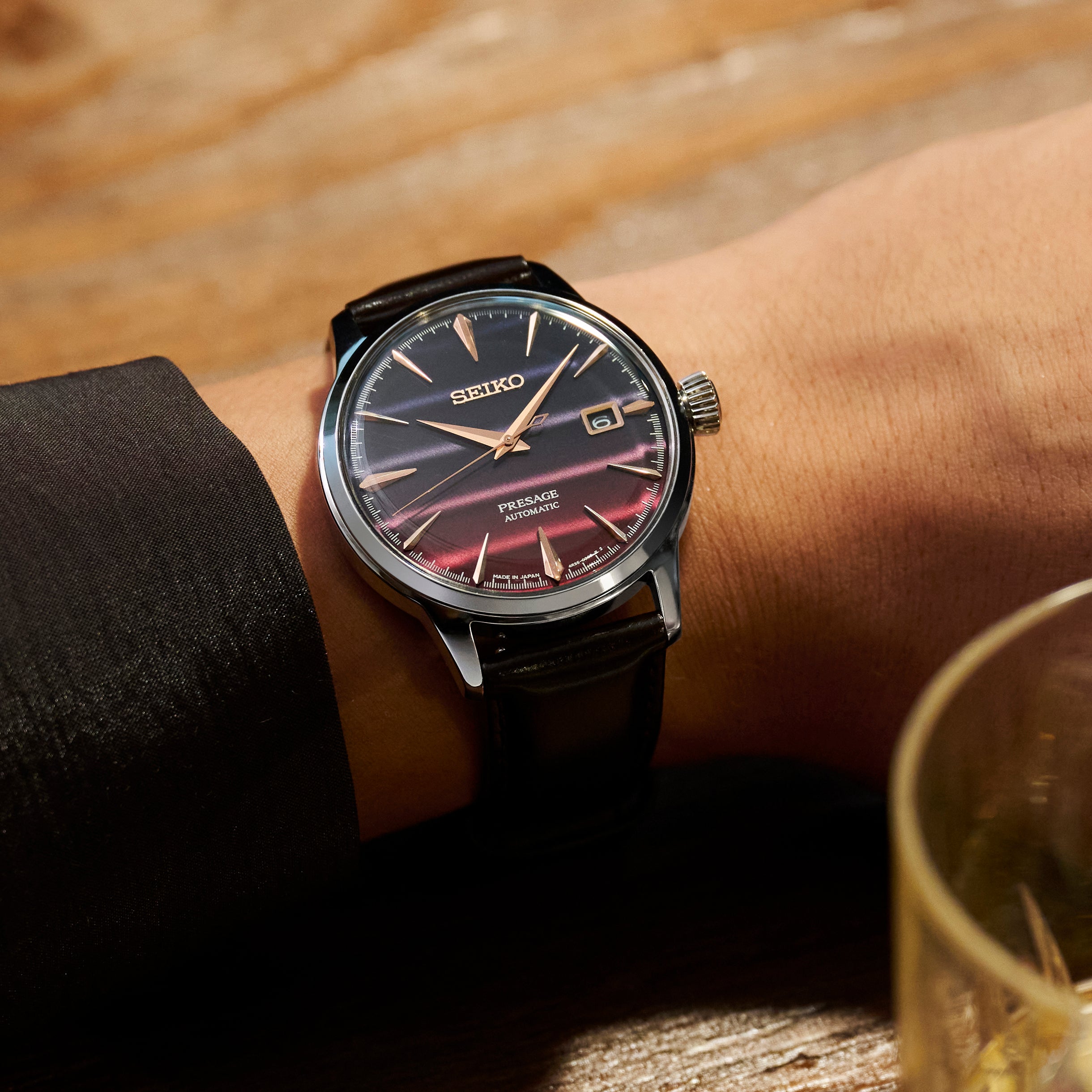 seiko presage cocktail time red