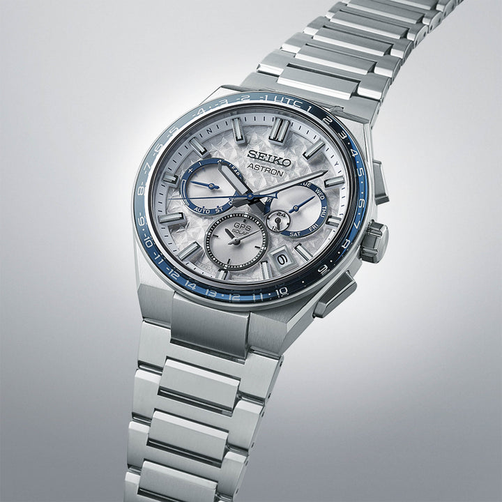 SEIKO ASTRON SSH135J1 GALACTIC BLUE GPS SOLAR 5X DUAL TIME LIMITED EDITION MEN WATCH