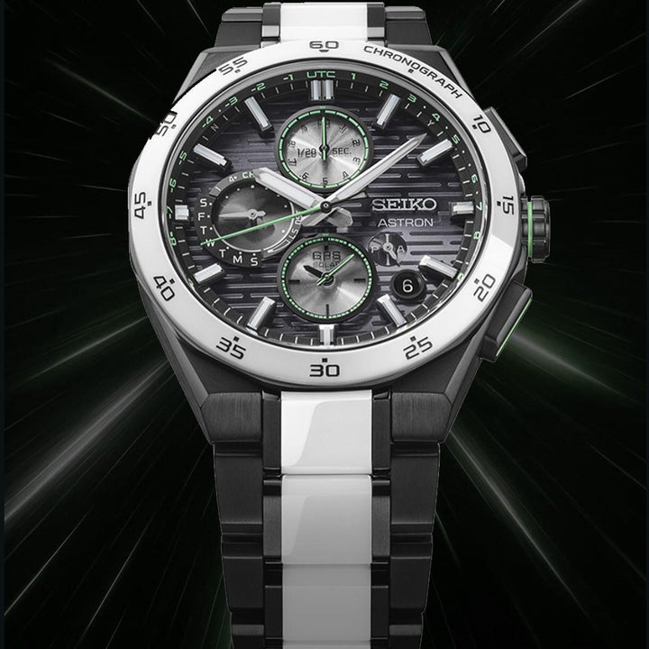 SEIKO ASTRON SSH185J1 DUAL-TIME 2025 LIMITED EDITION GPS SOLAR CHRONOGRAPH MEN WATCH