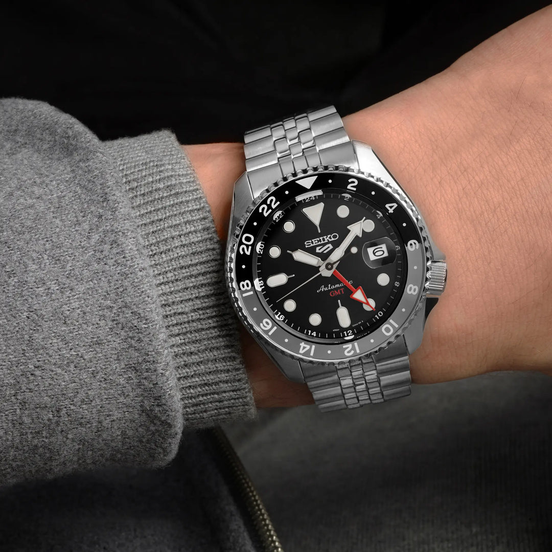 Seiko 5 Automatic SSK001K1 GMT Watch with Dual Time City Chain City Chain Singapore