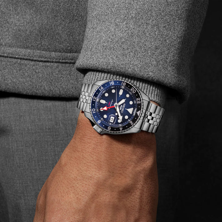 SEIKO 5 SPORTS SSK003K1 AUTOMATIC G.M.T. SKX MEN WATCH