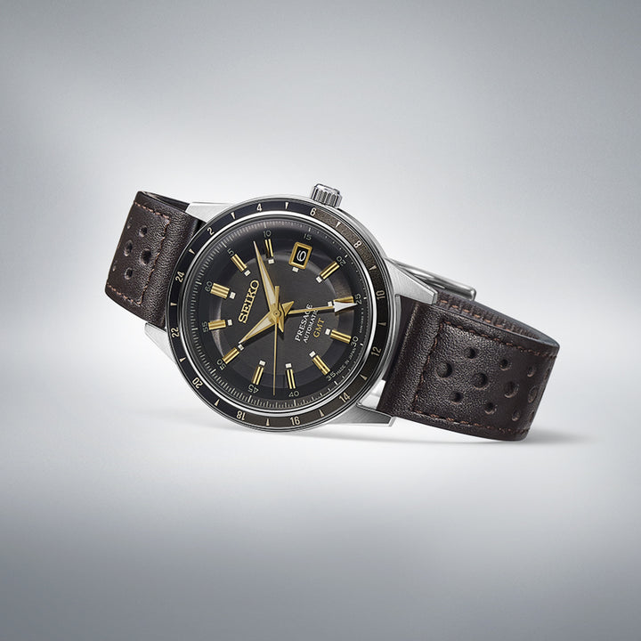 SEIKO PRESAGE SSK013J1 STYLE 60S ROAD TRIP GMT AUTOMATIC MEN WATCH
