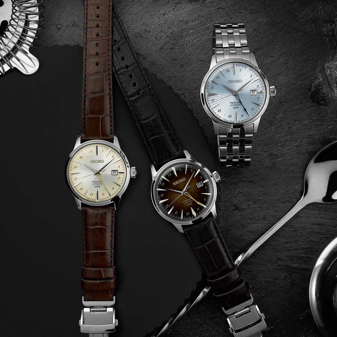 SEIKO PRESAGE SSK037J1 COCKTAIL TIME GMT MEN WATCH