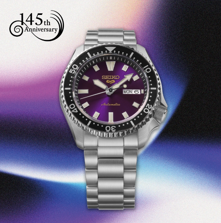 SEIKO 5 SPORTS HDB003K1 SKX "EDO PURPLE" 145TH ANNIVERSARY LIMITED EDITION MEN WATCH