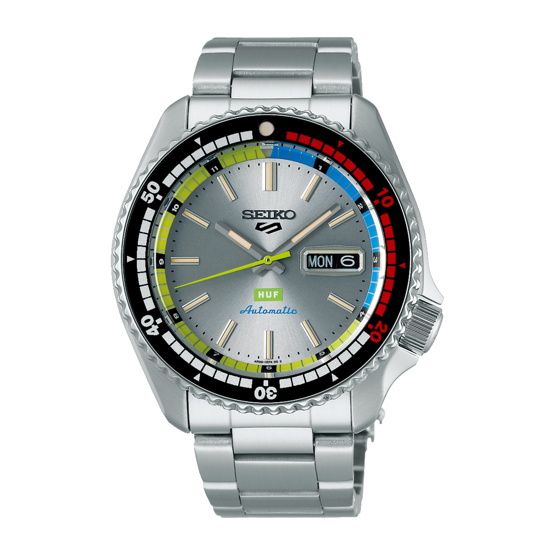 SEIKO 5 SPORTS x HUF SRPL33K1 LIMITED EDITION AUTOMATIC MEN WATCH SEIKO 5 SPORTS x HUF SRPL33K1 LIMITED EDITION AUTOMATIC MEN WATCH